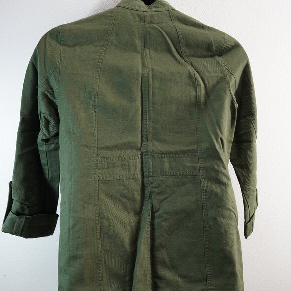 Coldwater creek green linen cargo jacket size 14 Nwts - Picture 5 of 5